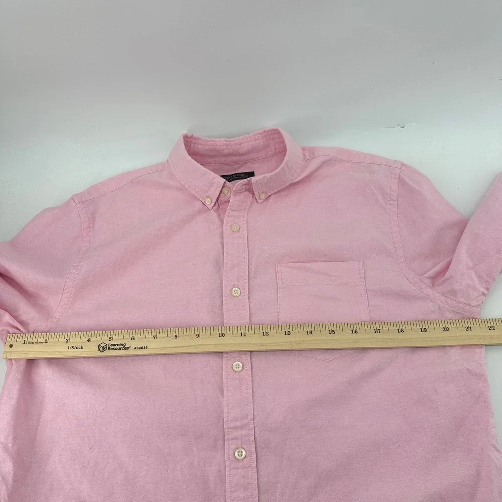 Banana Republic Button Down Shirt Mens Size M Pink Nantucket Preppy Ivy League